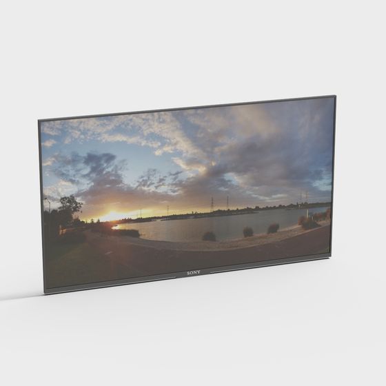 Tranquil Sunset TV Screen 3D model