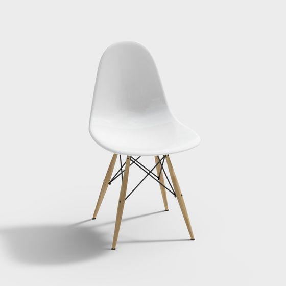 Stylish Minimalist Chair 3D model for Creative Spaces