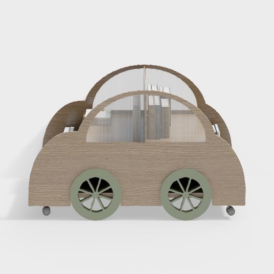 Book Shelf Car 3D model