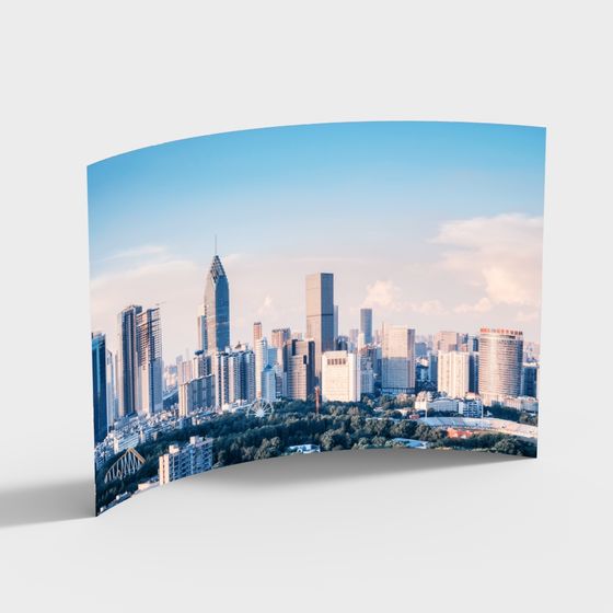 Urban Skyline 3D Model