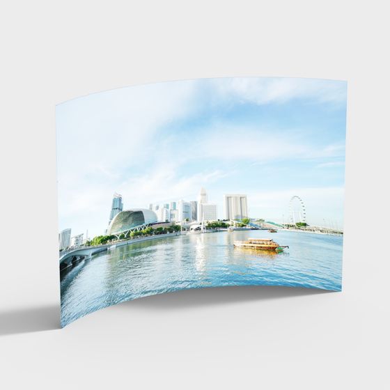 Marina Bay 3D Model for Futuristic City Design