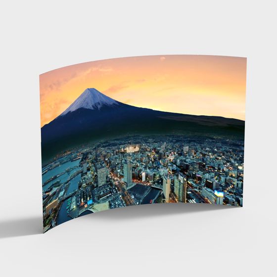 City and Peaks 3D model