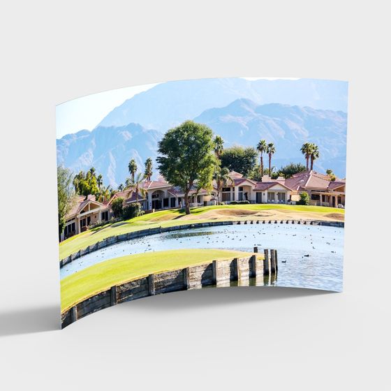 Luxurious Lakeside Community 3D model