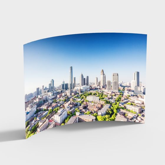 Vibrant Low-Poly Cityscape 3D Model