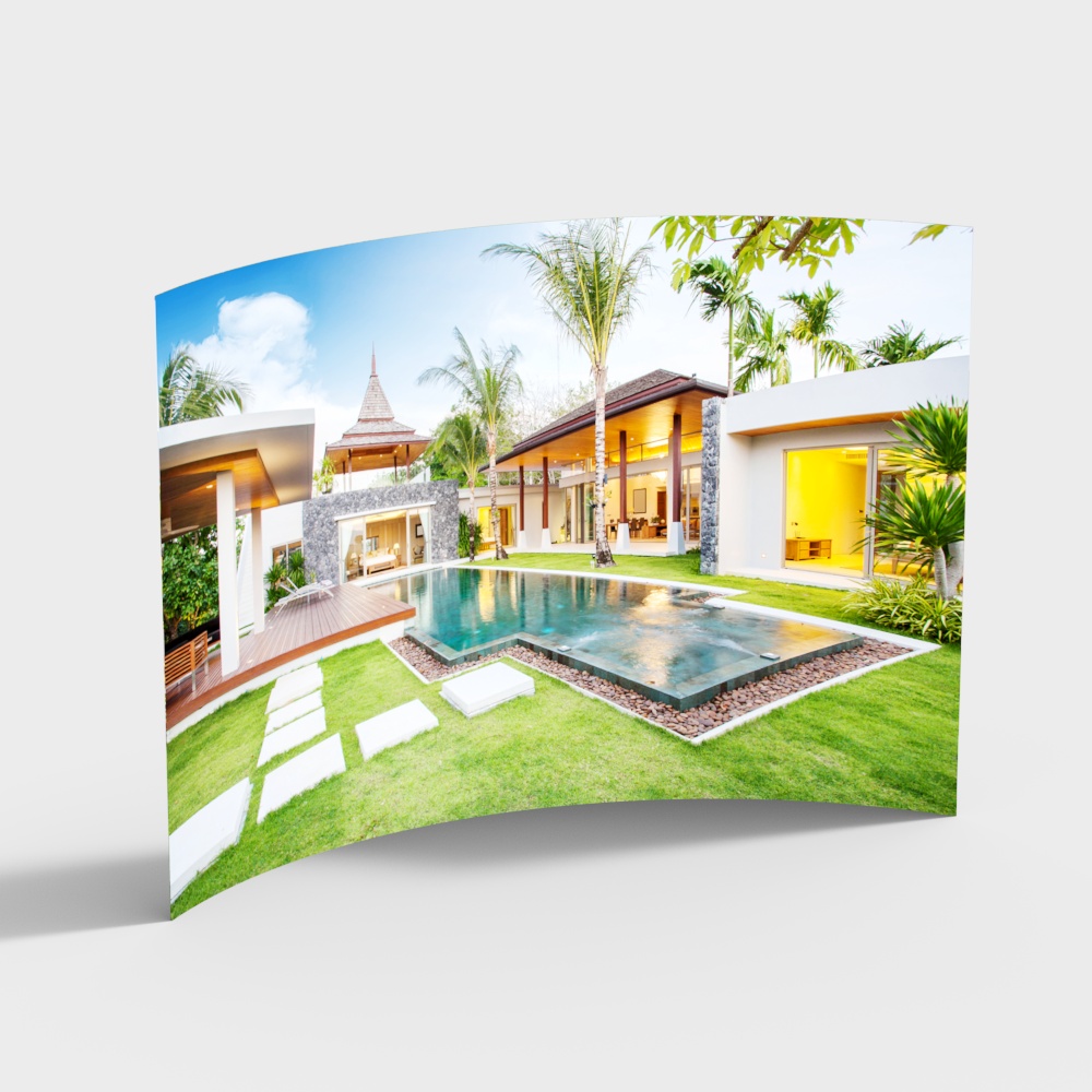 Tropical Modern Villa 3D Model