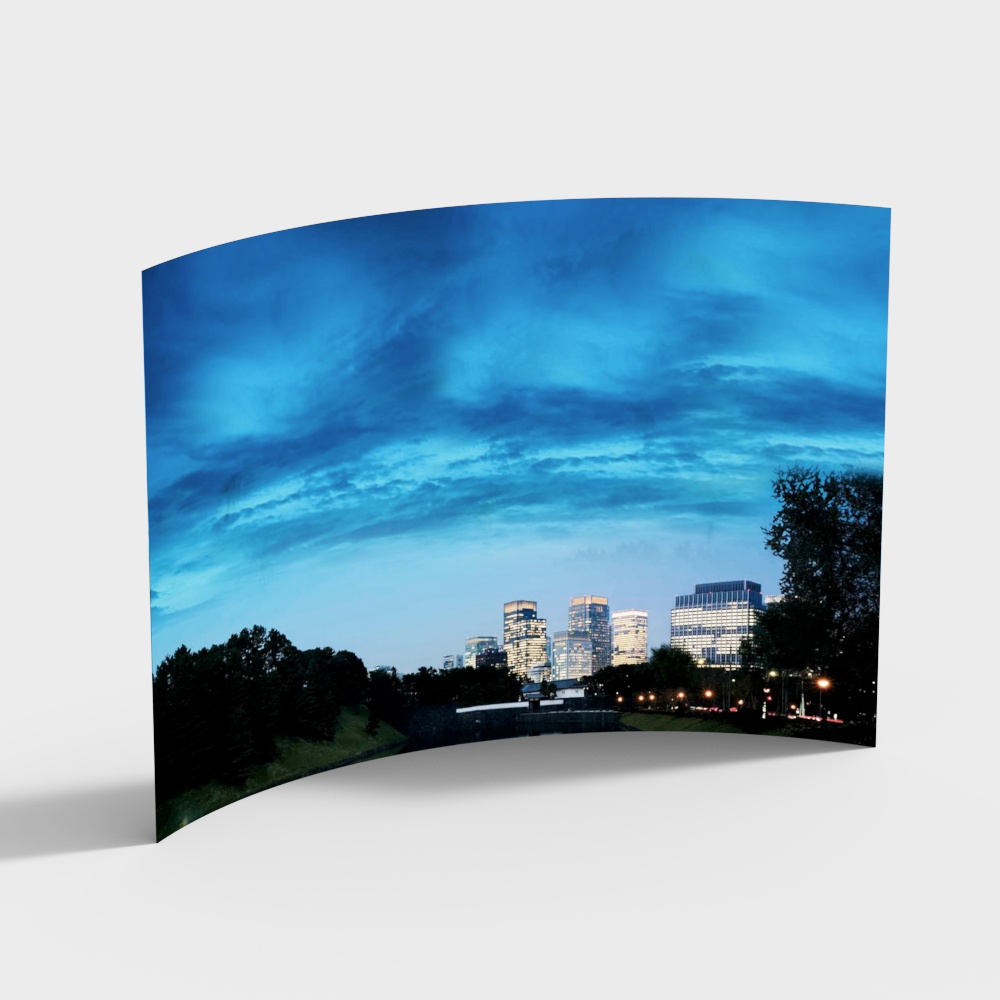 Urban night scene exterior scene