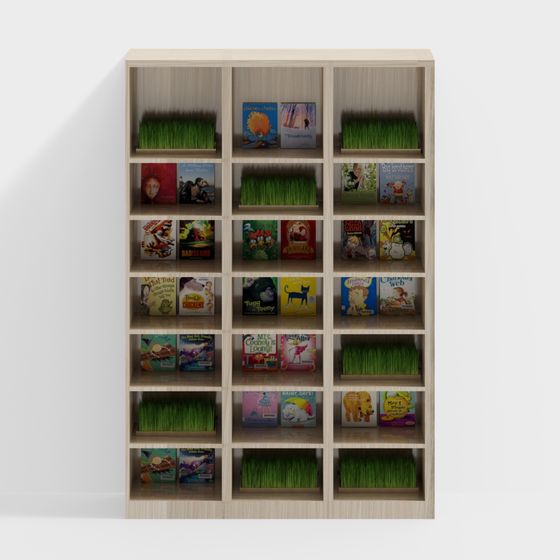Fairy Tale Bookshelf 3D model