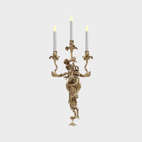 Elegant Golden Dragon Candle Holder 3D model