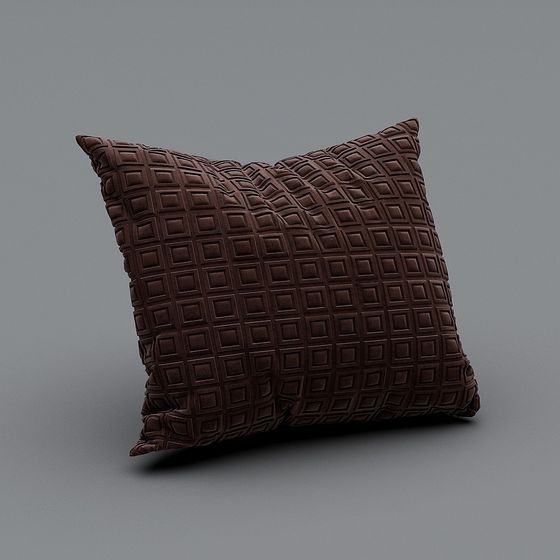 Chocolate Plaid Cushion 3D model