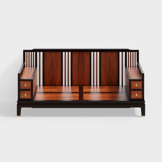 Elegant 3D Model Sofa Blending Modern and Traditional Aesthetics