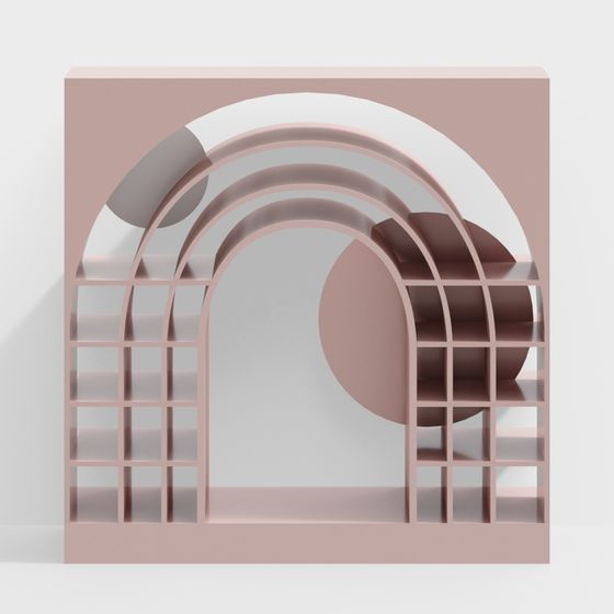 Étagère de livre de bande dessinée en arc rose