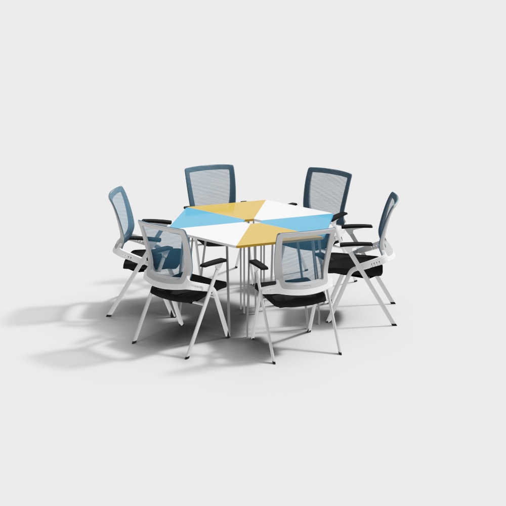 Technology classroom desks and chairs