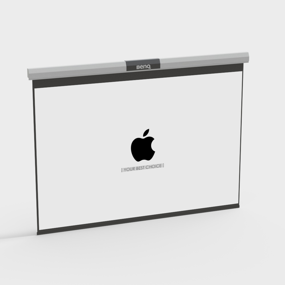 Sleek Minimalist Projection Screen 3D model