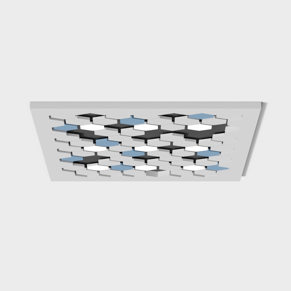 Modular Wall Decor 3D Model – Modern Futuristic Design