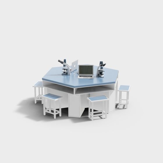 Futuristic Science Exploration Desk 3D model