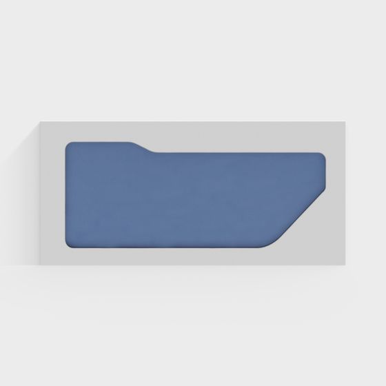 Elegant Blue File Folder 3D model for Creative Projects