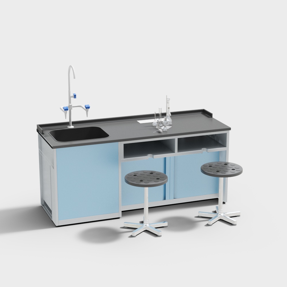 Chemistry classroom desks and chairs