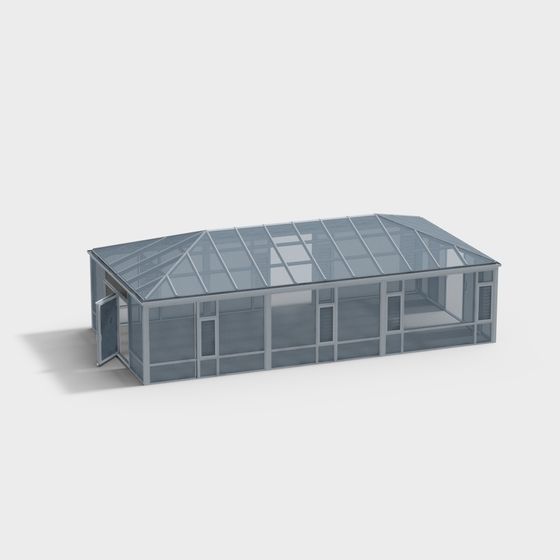 Low-Polygon High-Detail Greenhouse 3D model for Creative Projects