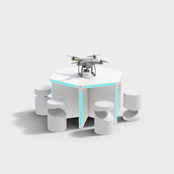 Futuristic Meeting Room 3D model