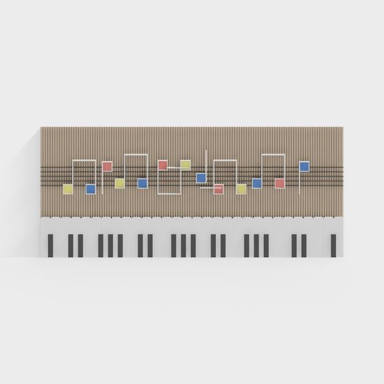 Artistic Melody Piano 3D model for Creative Designs