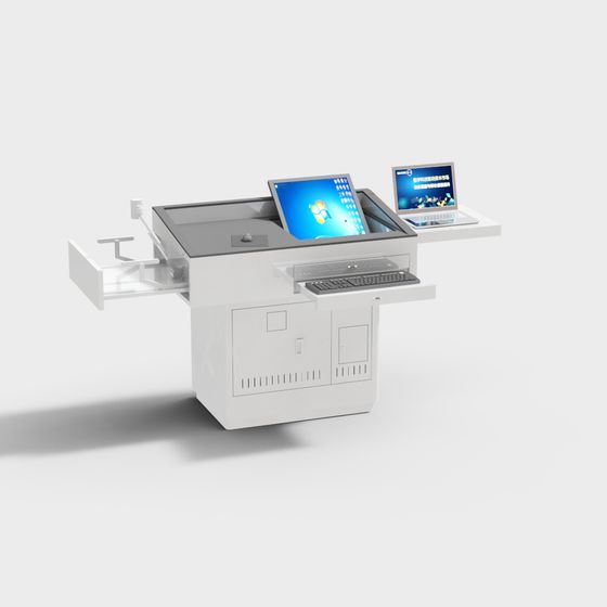 Smart Office Desk 3D model - Modern Design