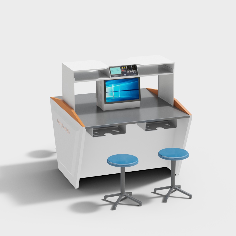 Physics classroom desks and chairs