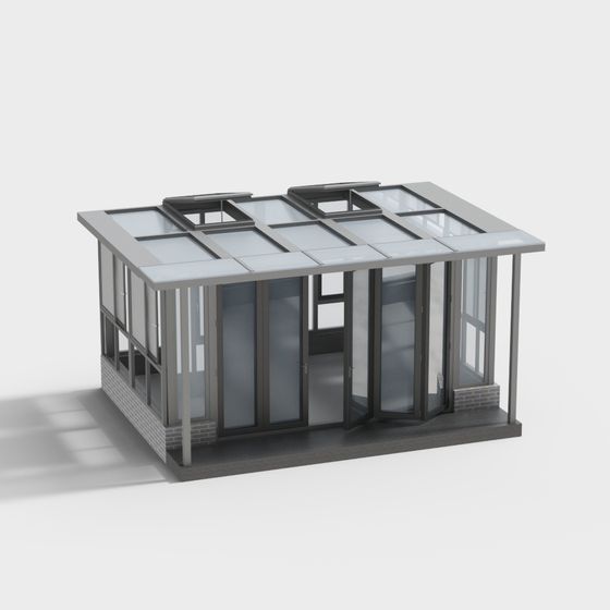 Unique Low-Polygon Modern Architecture 3D model