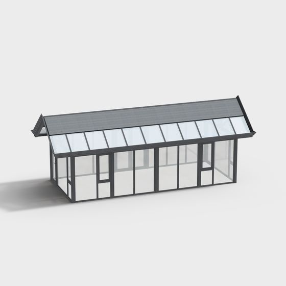Stylish Low-Poly Modern Building 3D model