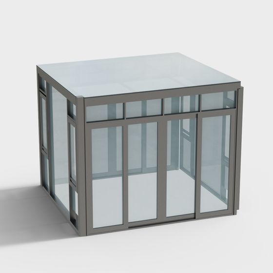 Glass Curtain Wall Display Case 3D model