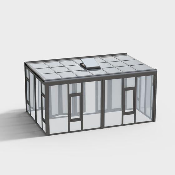 Low Poly Greenhouse 3D model with High Detail