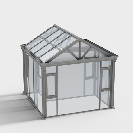 Modern Greenhouse 3D model for Creative Projects