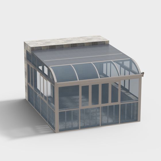 Stylish Greenhouse 3D model for Modern Architecture