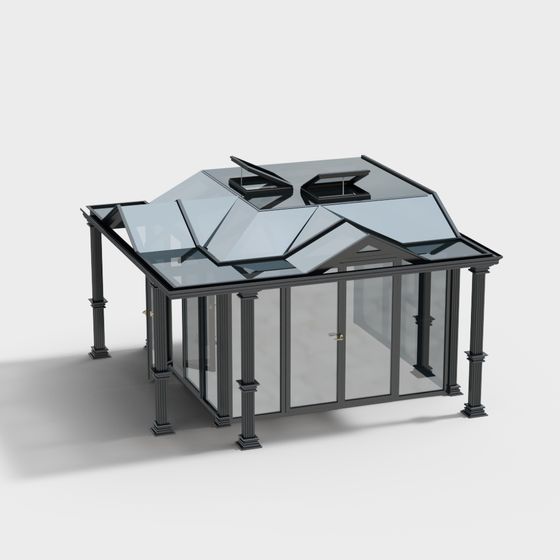 Contemporary Low-Polygon Pavilion 3D model