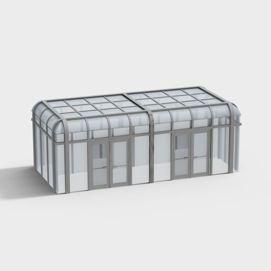 Modern Greenhouse 3D model for Creative Projects