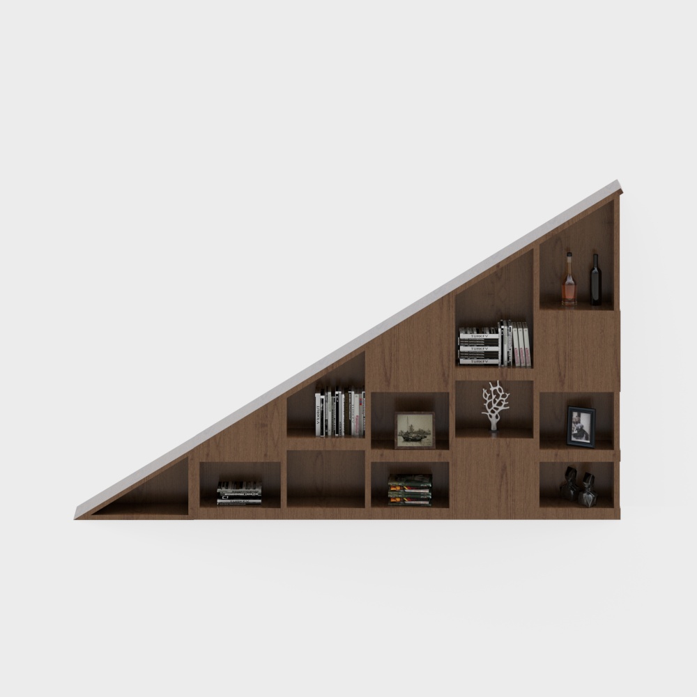 Libreria Angolare Tripla per Scala