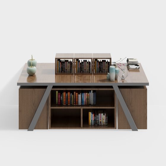 Urban Bookshelf 3D model for Modern Interiors