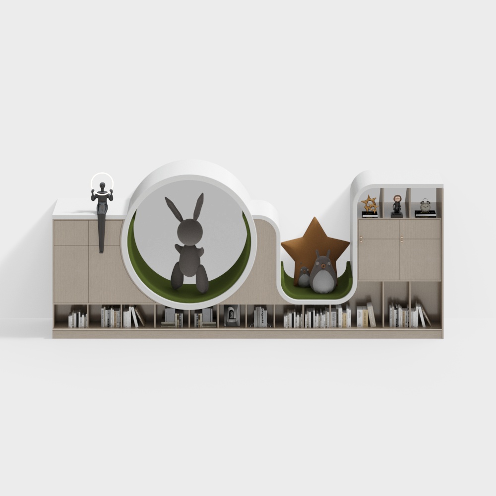 Low-Poly Artistic 3D Model for Creative Spaces