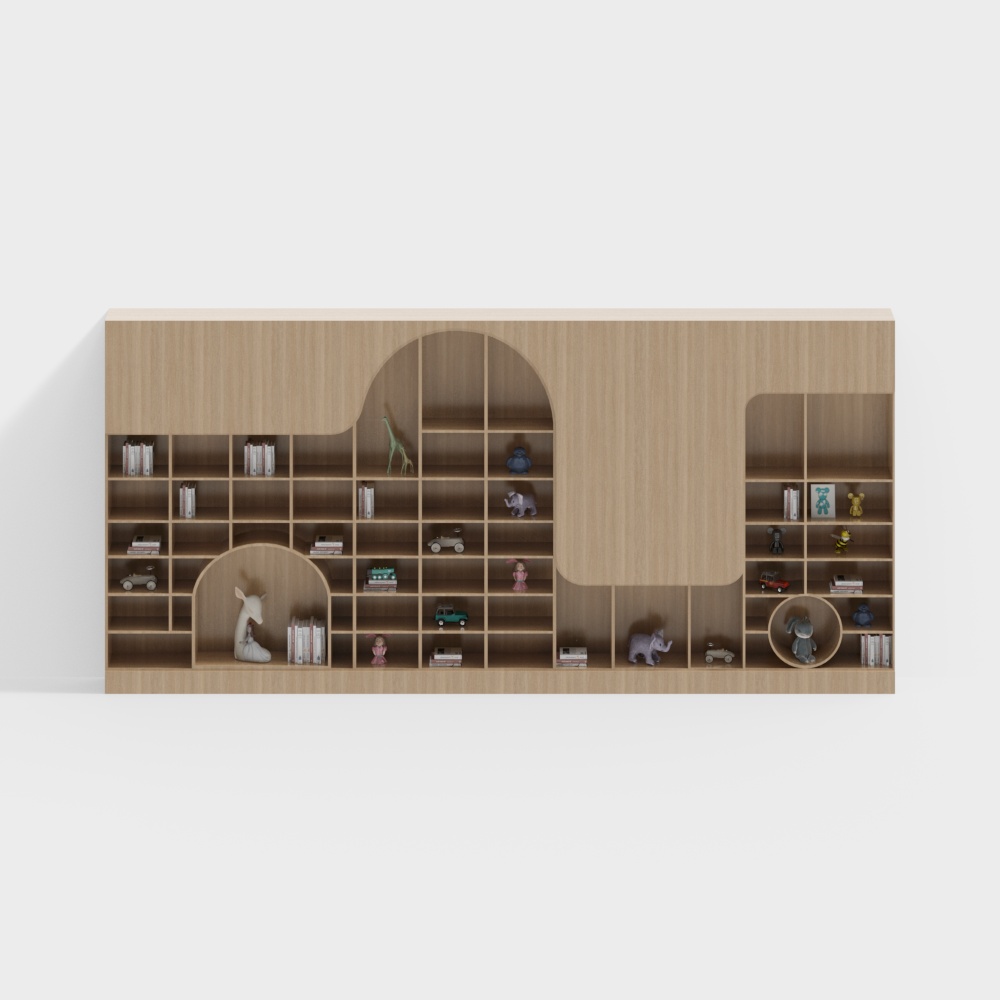 Large bookshelf in children's area