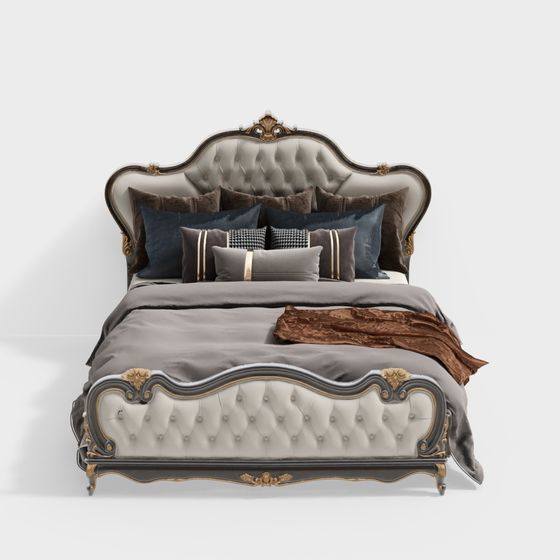 簡約歐式雙人床