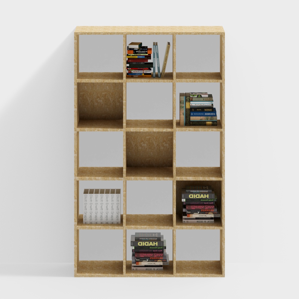 ชั้นวางหนังสือห้า ชั้น