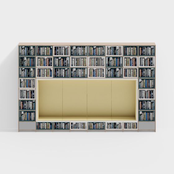 Urban Library 3D model for Contemporary Spaces