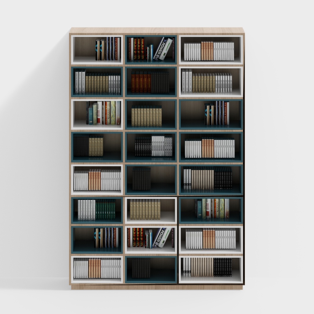 Bookstore multi-grid color bookshelf