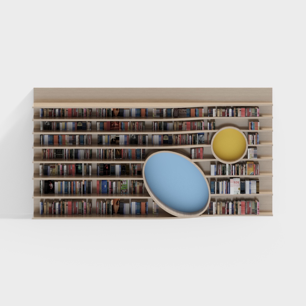 Bookstore oval deck bookshelf