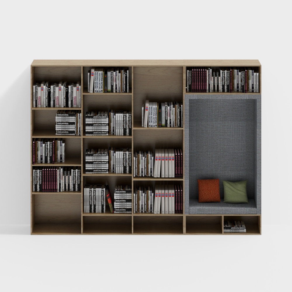 Bookstore multi-column deck bookshelf