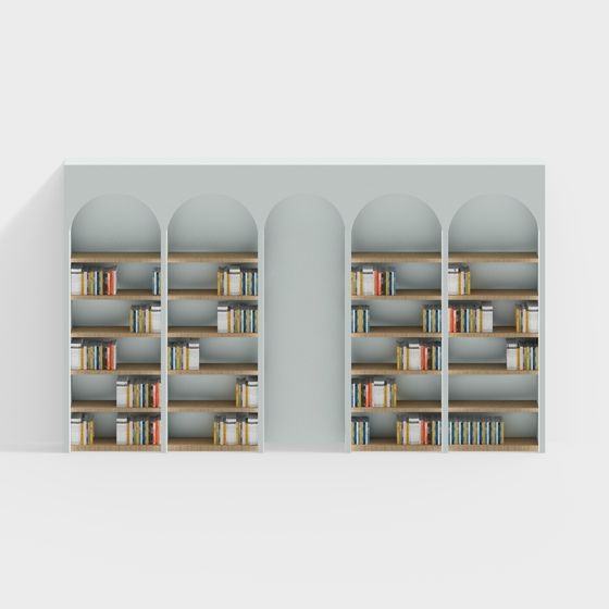 Arcadia Bookshelf 3D model for Creative Spaces