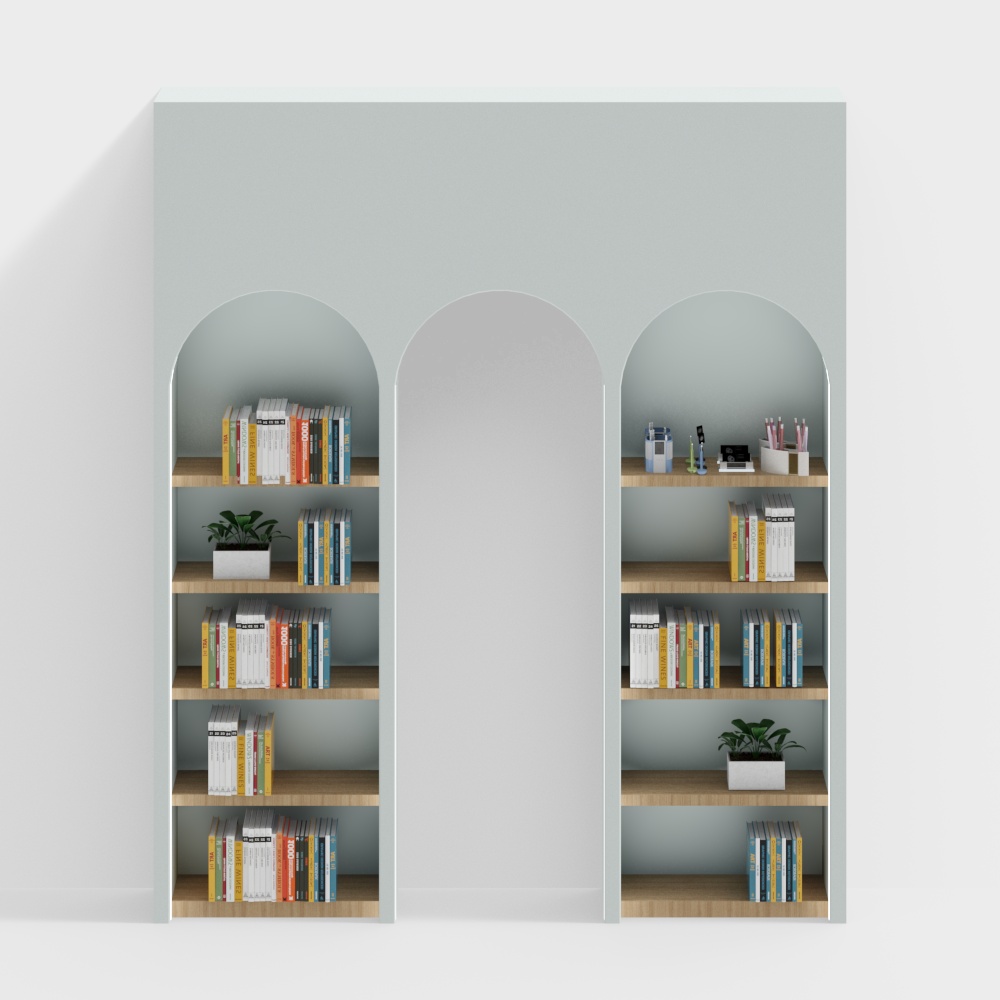 Single arch bookshelf