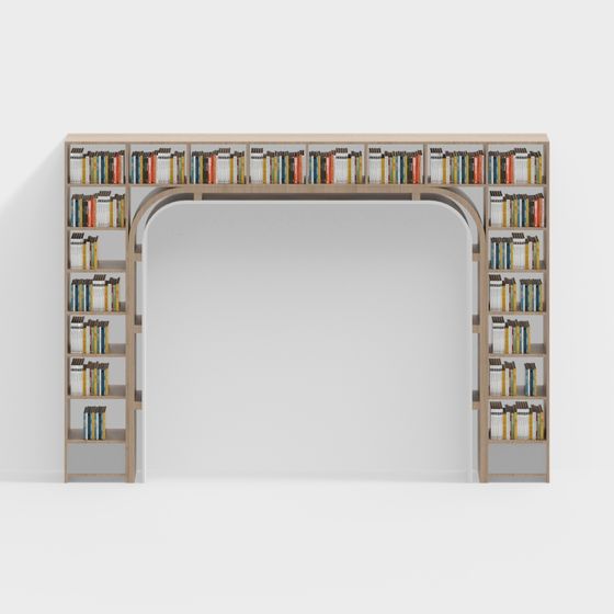 Bookshelf Arch 3D model for Creative Spaces