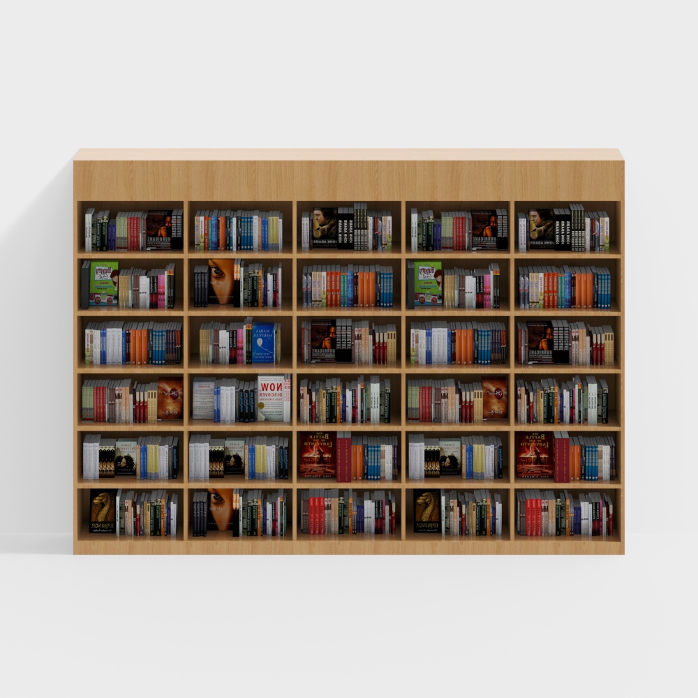 Five-story large bookshelf in bookstore