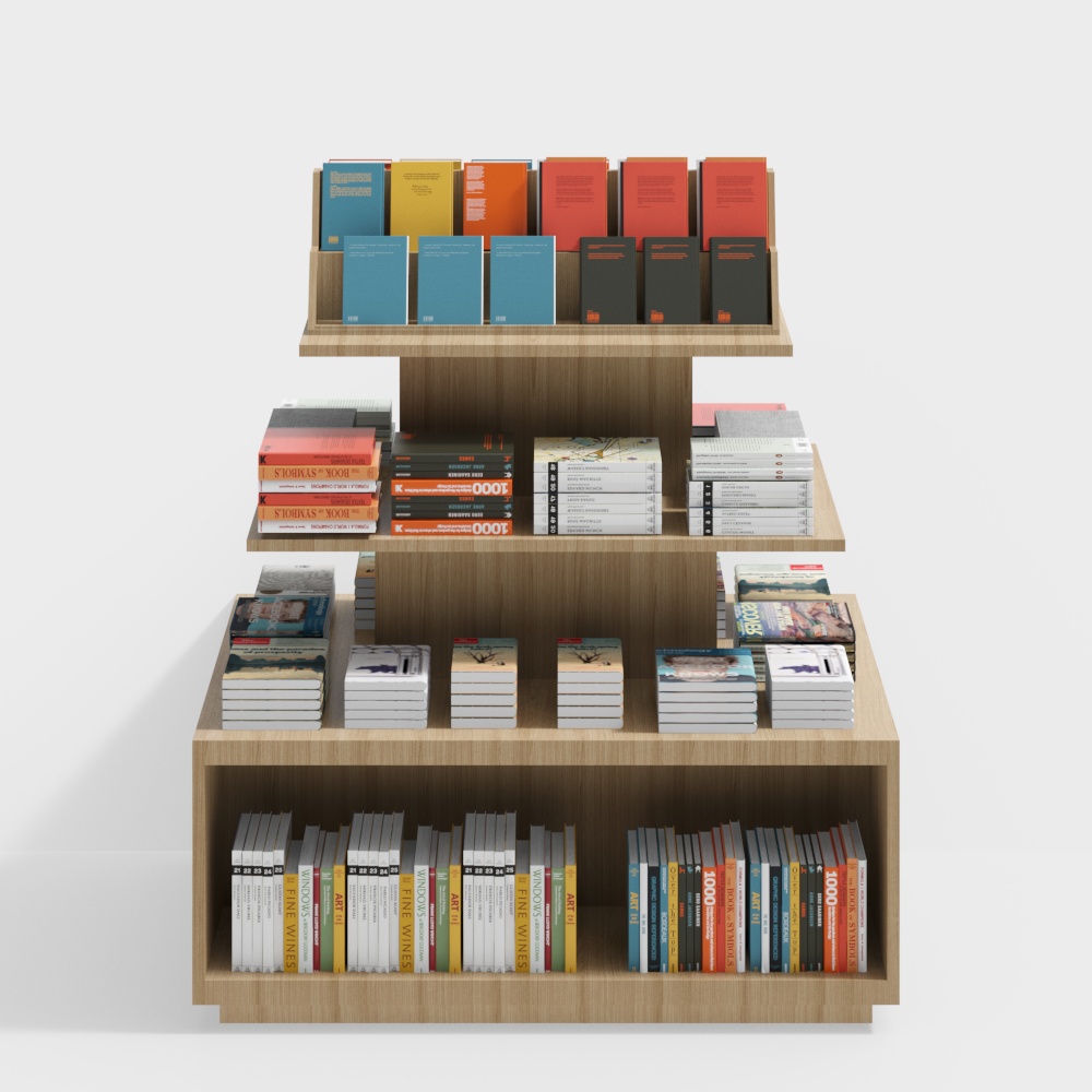 ชั้นวางหนังสือแบบหลายชั้น