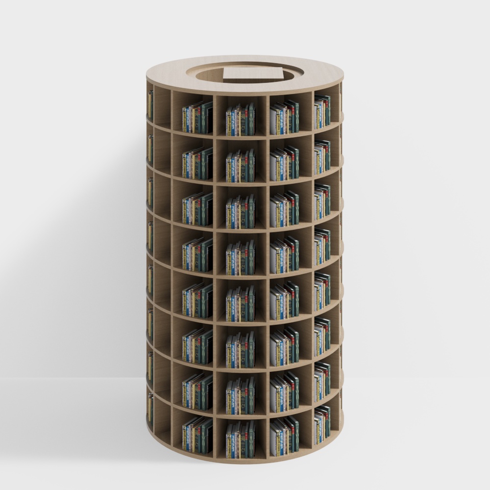 Estantería cilíndrica grande